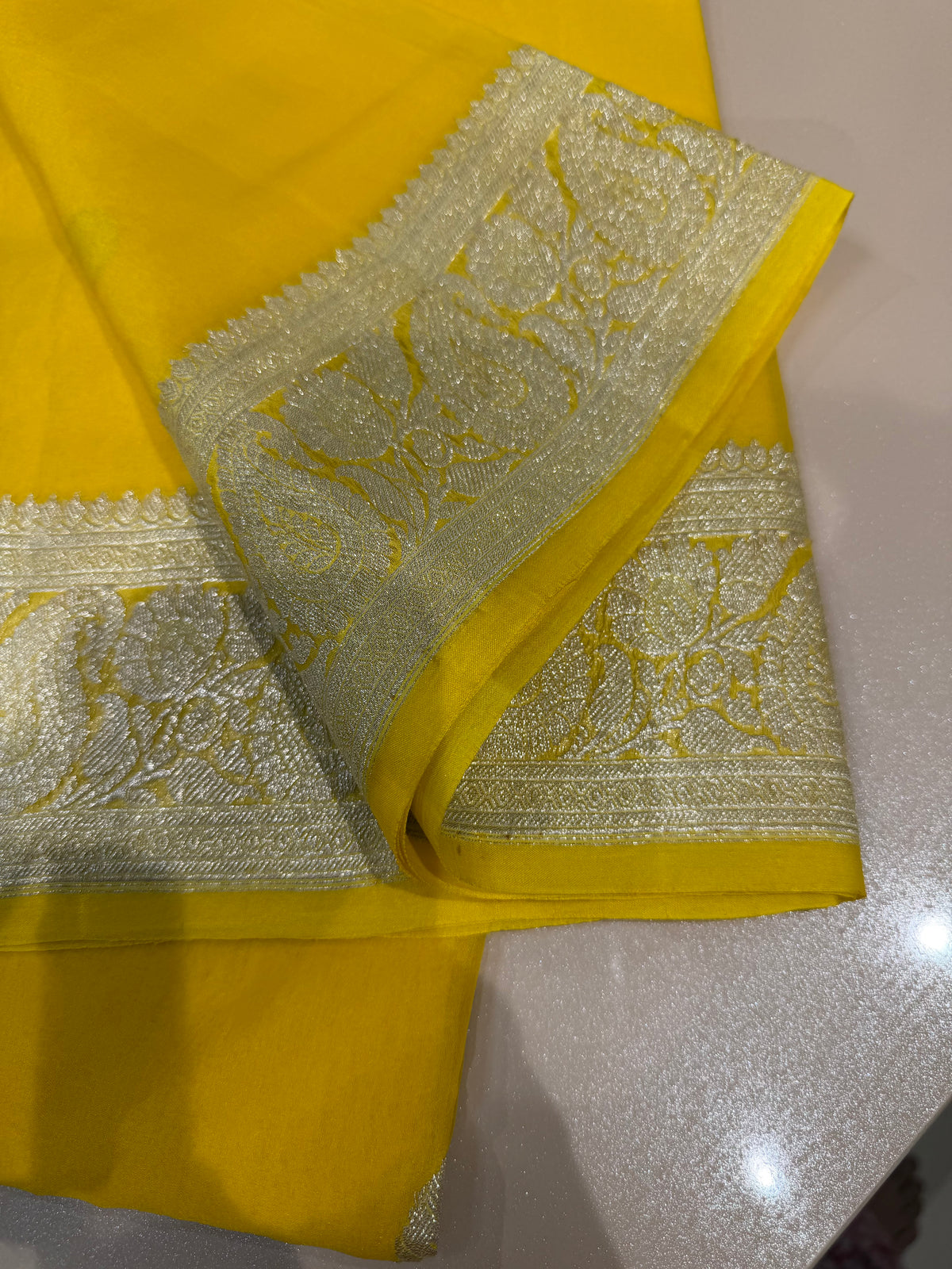 Pure handloom Banarasi chiffon Khaddi saree