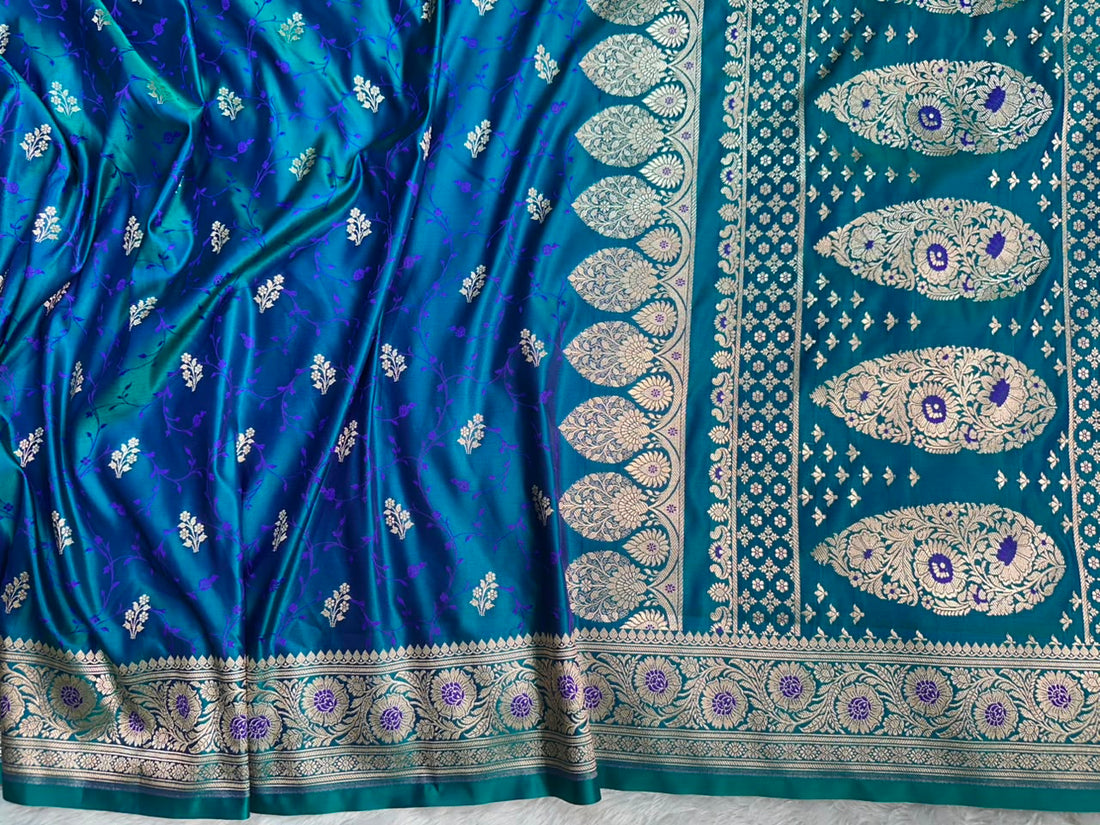 Banarasi Tanchhui Soft Katan Silk Saree – Dual Shade