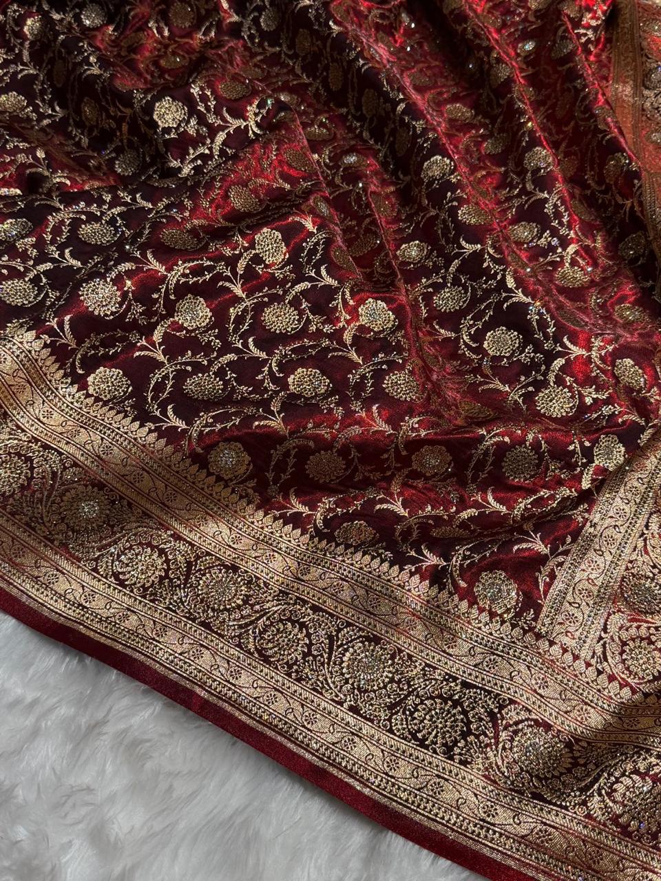 Rajsi Banarasi Bridal Zari Woven Saree – Multi Colour Collection