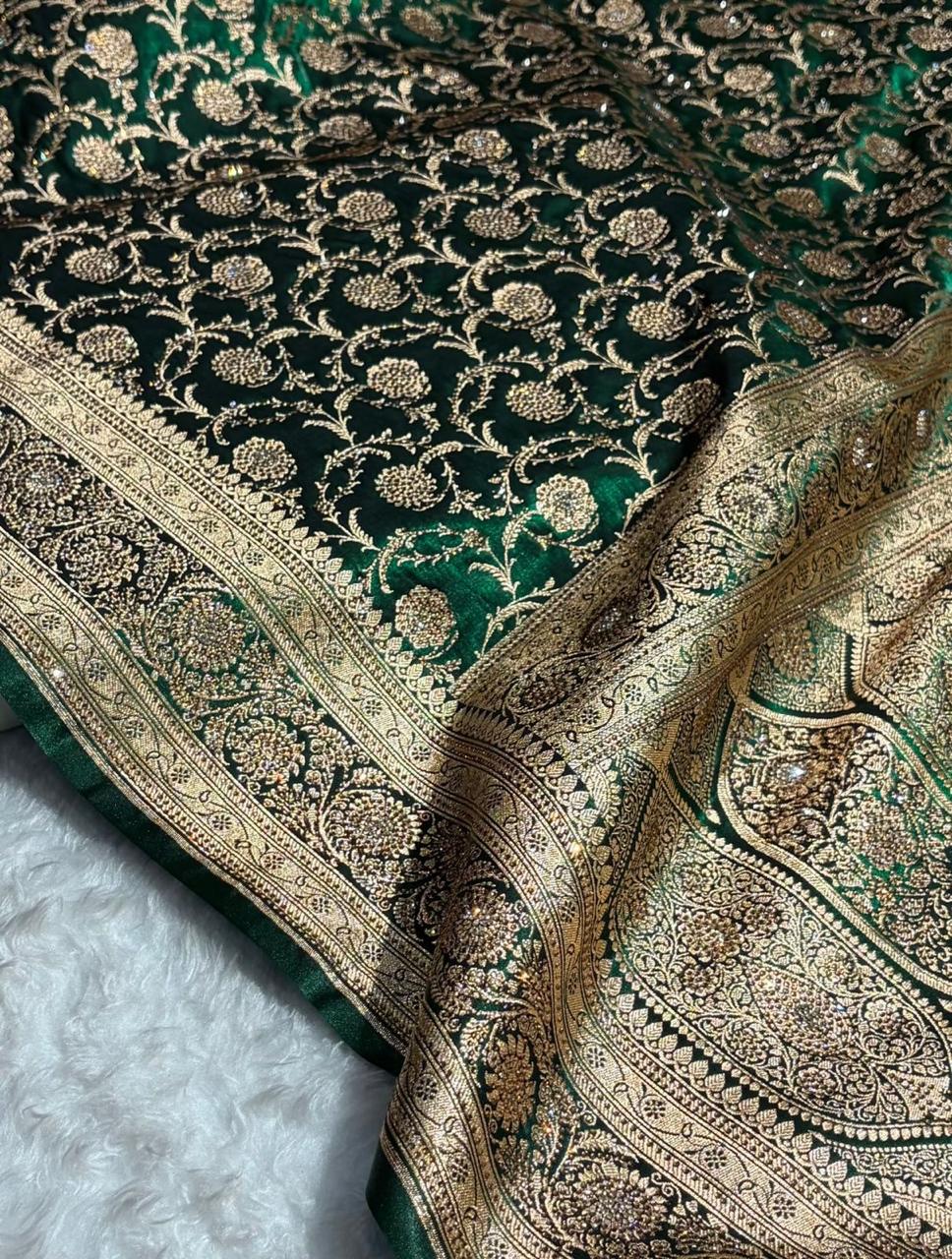 Rajsi Banarasi Bridal Zari Woven Saree – Multi Colour Collection