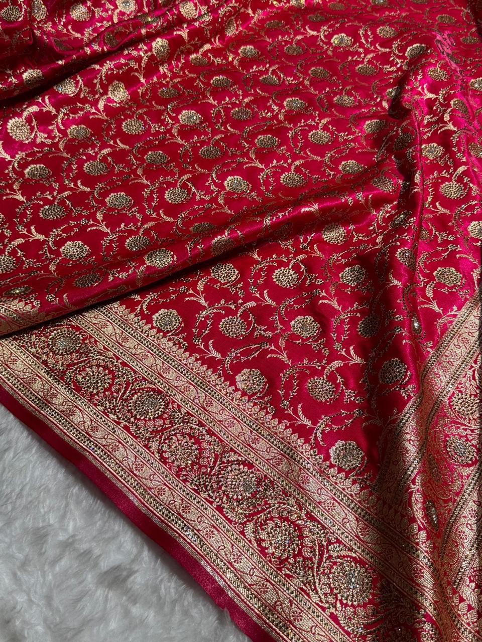 Rajsi Banarasi Bridal Zari Woven Saree – Multi Colour Collection