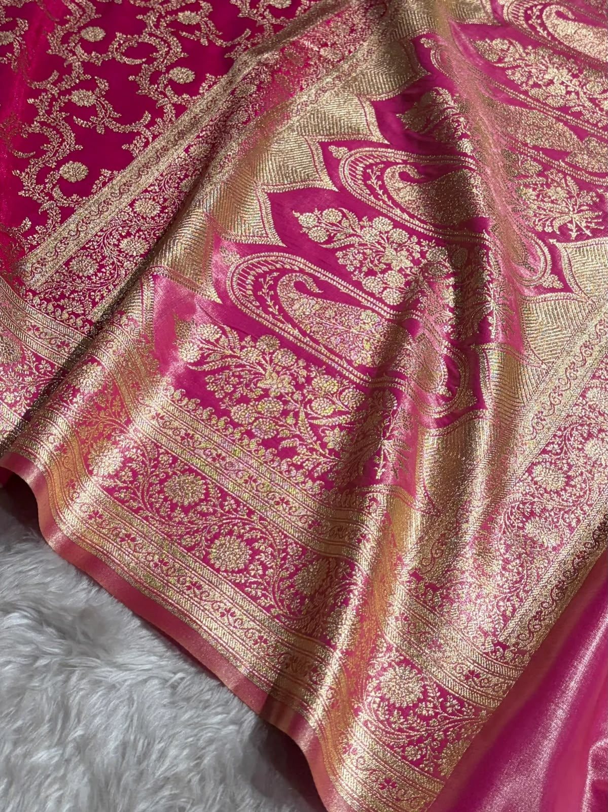 Premium Banarasi Satin Zari Woven Traditional Saree