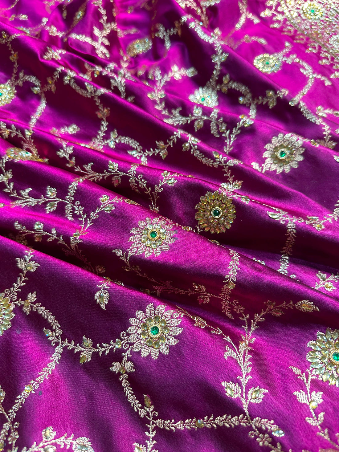 Beautiful wine shade bridal saree