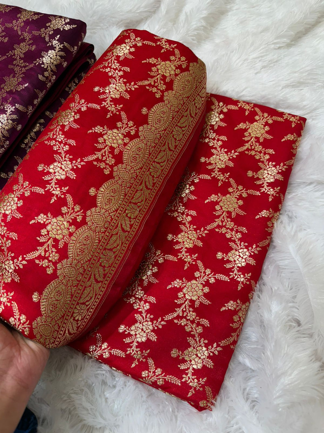 Premium banarasi satin saree